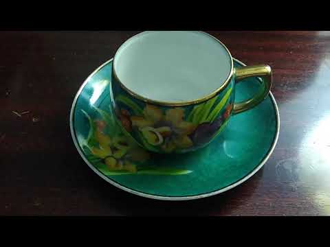 Vintage Japanese Tea Set With Face In Bottom Of Cup Value