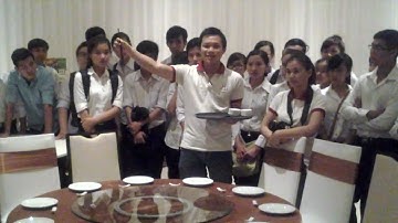 Nghiệp vụ setup bàn tiệc tròn Nhà hàng