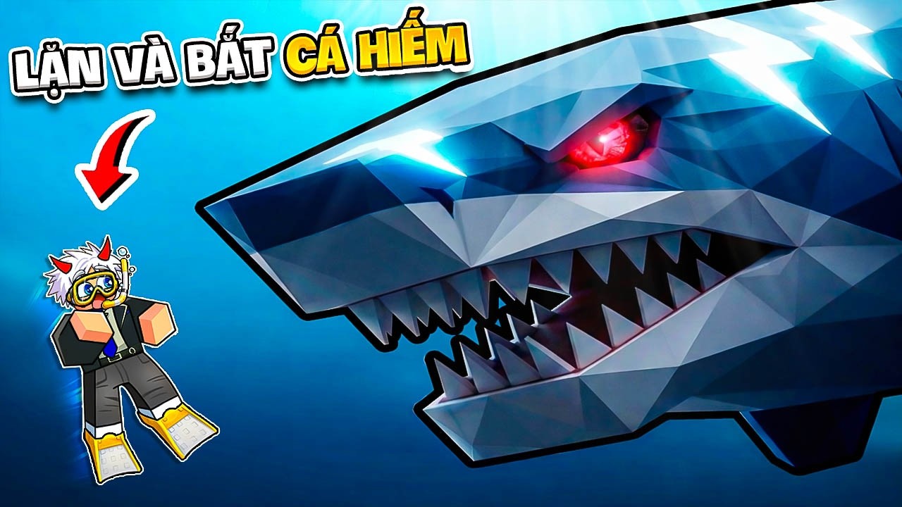 BI HUỲNH LẶN VÀ BẮT THÀNH CÔNG CÁ HIẾM DƯỚI ĐỘ SÂU 10,000M TRONG ROBLOX