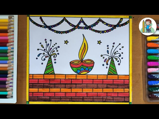 Easiest Diwali Drawing for Kids - Chrysalis