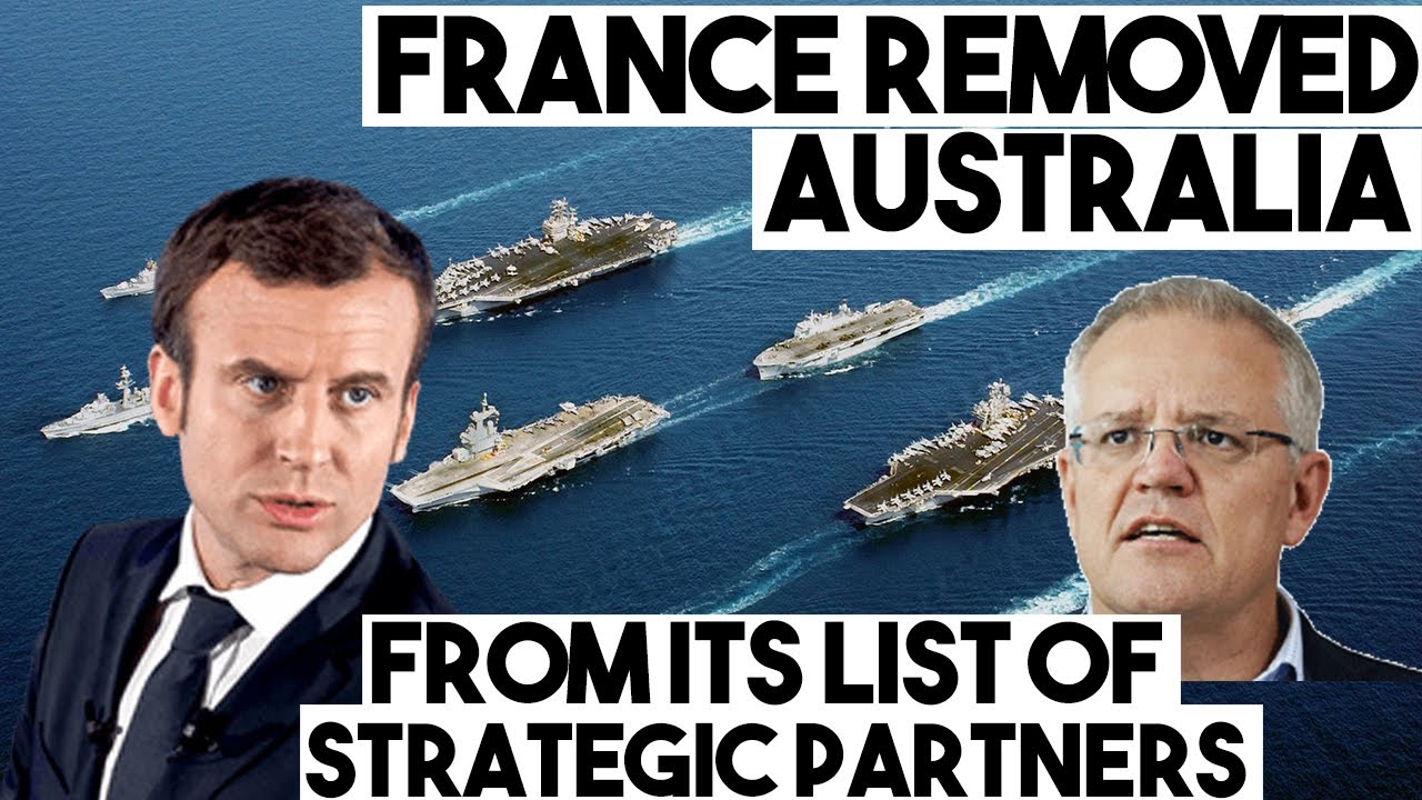France has removed Australia from its list of strategic partners in the Indo Pacific area