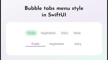 Bubble tabs menu style and underline menu style in SwiftUI