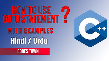 How to use Goto Statement C++ | GOTO Statement c++ Example | Urdu/Hindi