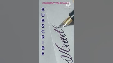 calligraphy style Subscribers request name#calligraphy #cursive #viral #shorts @SAMYAKARTS