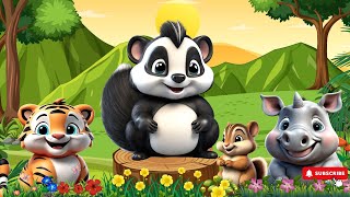 Wild Animal Sounds In Peaceful: Tiger, Skunk, Rhinoceros, Chipmunk | Music For Sleep screenshot 2