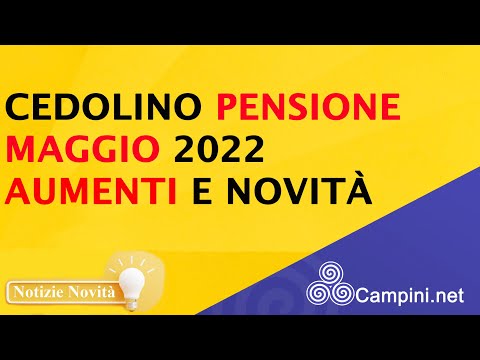 ⚠️ CEDOLINO PENSIONE INPS ❗ AUMENTO MAGGIO 2022 ?