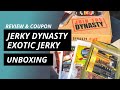 Jerky dynasty exotic jerky unboxing and reviews plus  coupon from mealfinds nov 21