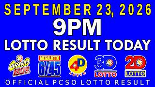 9pm Lotto Result Today September 23 2026 PCSO