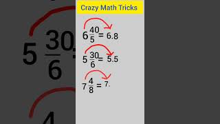 Easy Math tricks to convert fractions to decimal #mathematricks