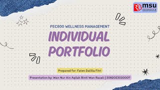 Portfolio Presentation | PEC800 Wellness Management