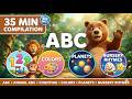 ABC+ Numbers +Planets +Animals Kids Nursery Rhymes | Pibzoo Planet