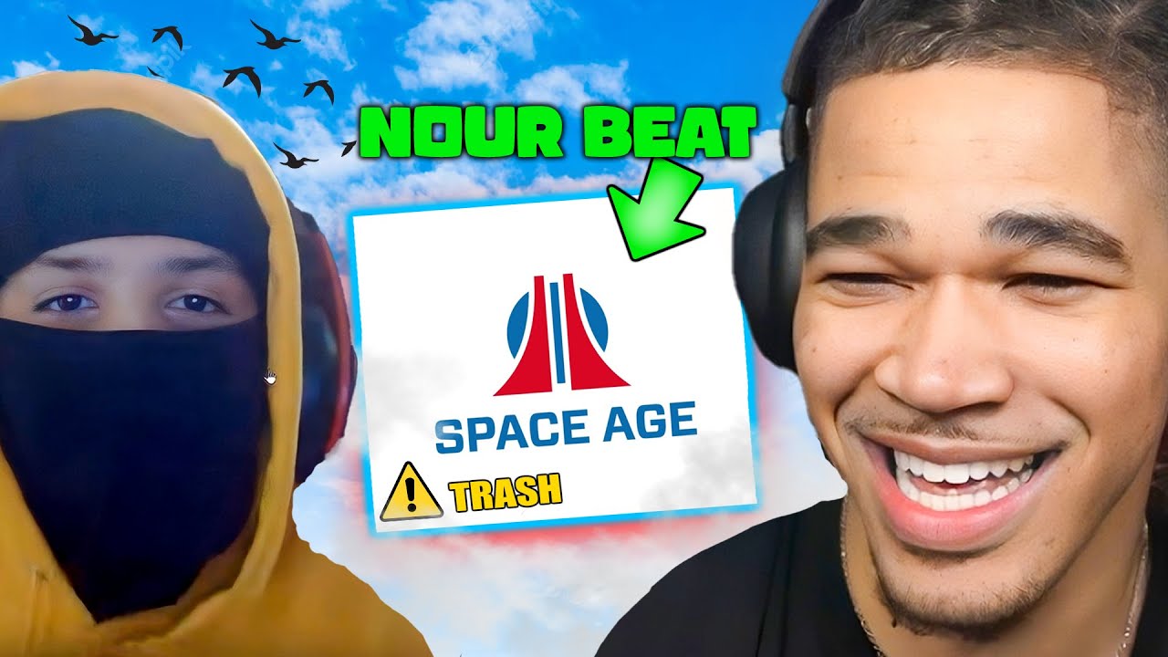 Plaqueboymax умирает от смеха, слушая биты Nour😂😭