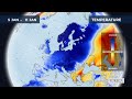 Monthly temperature forecast for Europe 5/1/2026