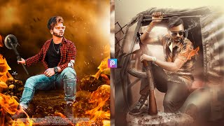 Skull And Fire Poster Concept Photo Editing Tutorial - Manipulation Photo PicsArt & Lightroom Mobile screenshot 2