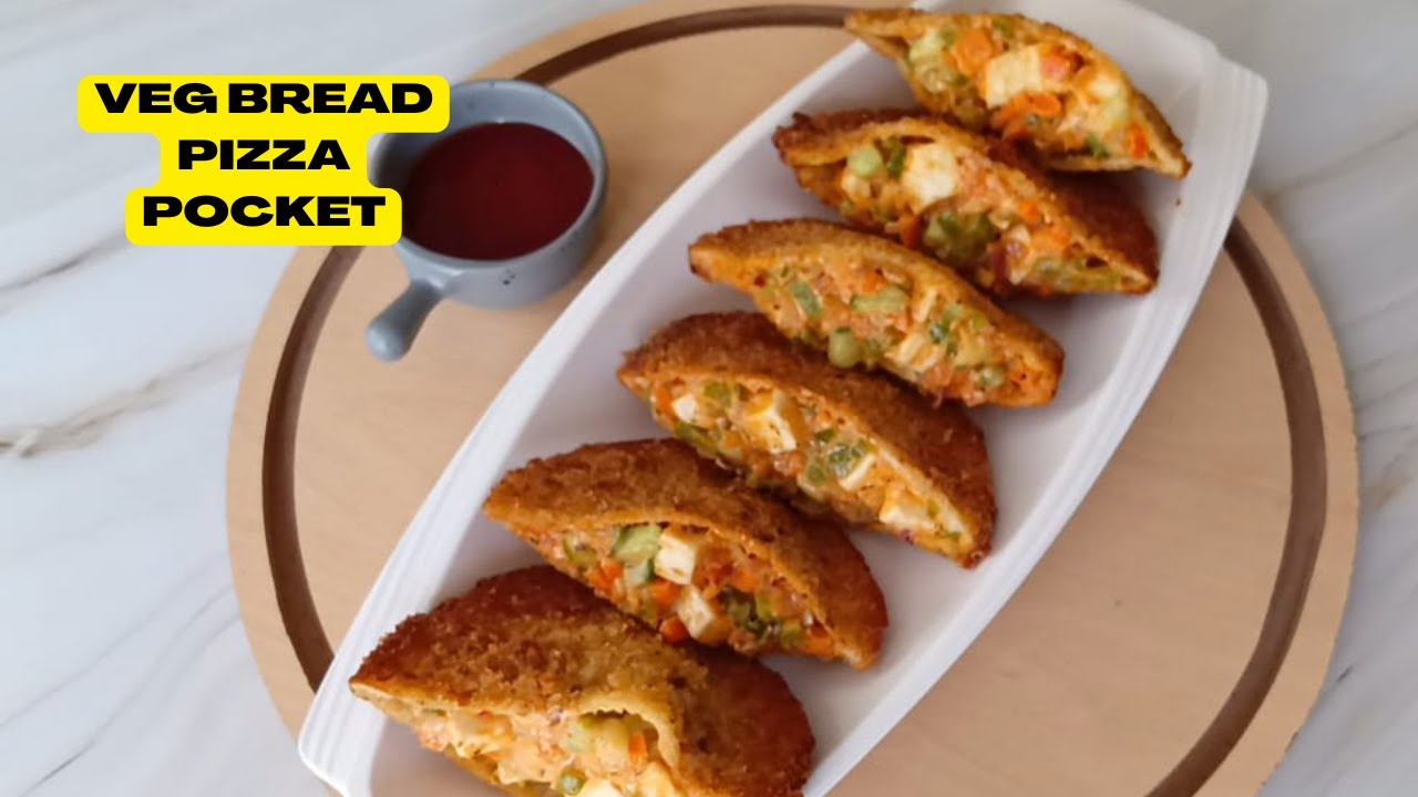 Crispy Veg Bread Pockets/Veg Bread Pizza Pockets/Pocket recipe/evening snacks/Recipe by Smita