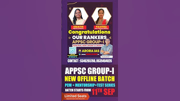 APPSC GROUP I  TOPPERS  | OFFLINE ADDMISSION |BHANUI SRI | SWATHI | PAVITRA I  | MEGHANA | CHAITANYA