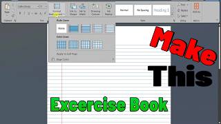 How to Create Exercise Book or Lined Paper in MS Word,(MS Word Mein Exercise Book Kaise Banaye)