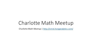 [CMM] Charlotte Math Meetup Week 8 (20200514)