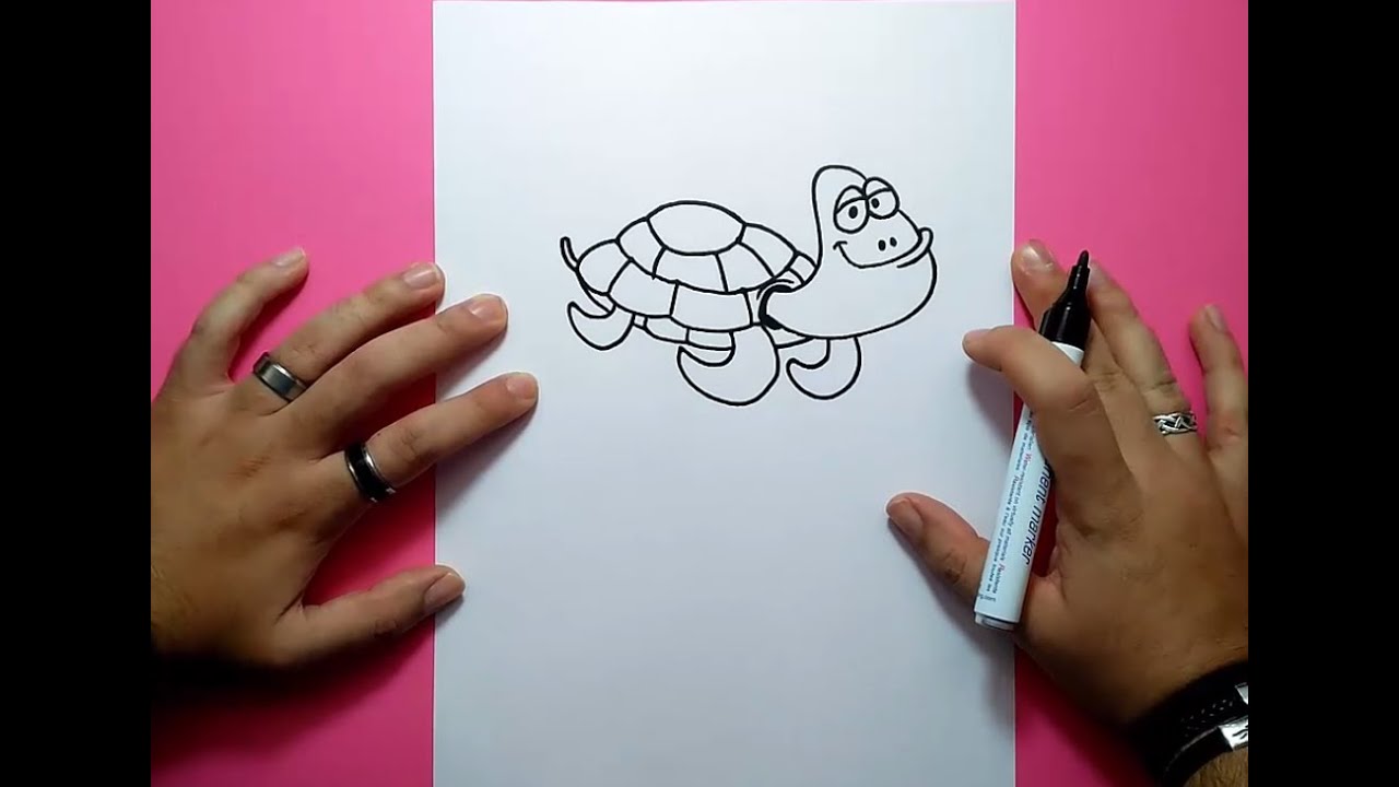 Como Dibujar Una Tortuga Paso A Paso How To Draw A Tortoise Youtube