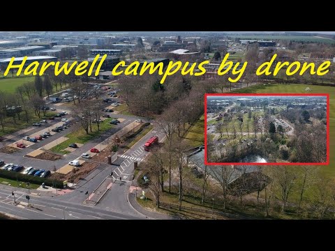 Harwell campus by drone . From the fields and not over.