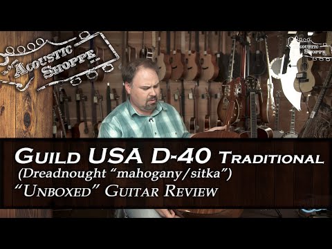 Guild USA D-40 Traditional Acoustic Guitar "Unboxed"