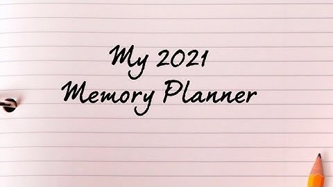 My 2021 Memory Planner