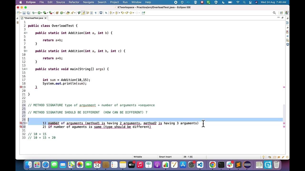 Method Overloading in Java, Role of Method Signature and Method Return ...