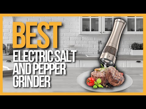 SIYOTEAM Electric Salt and Pepper Grinder Set, Automatic Salt and Pepp
