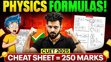 CUET 2025 Physics Most Important Formulas 🤯 | 1 Video = Full Revision!
