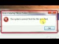 Pc | How To Fix The System Cannot Find the File Specified Problem Solve in Computer