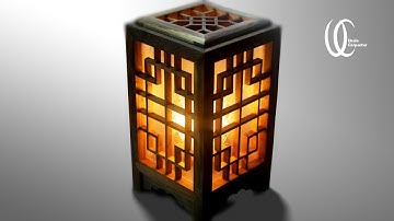 (Wood Art) Build a three-way miter joint Korean traditional stand lamp. Learn how to make muntin.