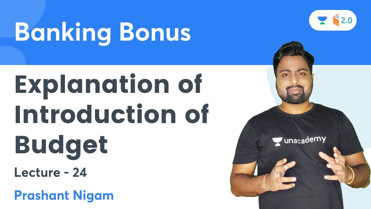 Explanation of Introduction of Budget | Banking Bonus | Prashant Nigam | Wifistudy 2.0