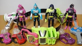 食玩 仮面ライダーエグゼイド エキサイトリンク エグゼイドアームズ 全5種 ゲーマドライバー/キメワザスロットホルダー/ゲキトツロボッツガシャット/プロトマイティーアクションXガシャット レビュー