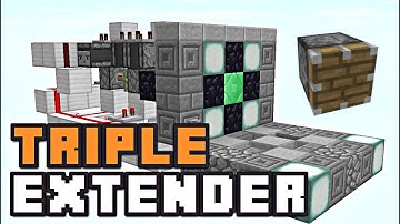 Minecraft: SIMPLE TRIPLE PISTON EXTENDER! [Redstone Tutorial]