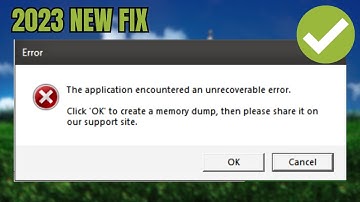 Roblox Memory DUMP Error (2023 FIX) - "The Application Encountered an Unrecoverable Error"