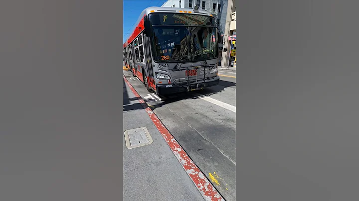 SF MUNI #6541 on 8AX Bayshore A Express at Stockton & Washington