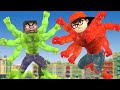 Nick Transform NickHulk Eight Hands Vs SteveHulk Six Hands Zombies Saves Police - Scary Teacher 3D