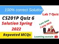 CS201p Quiz 6 2022 l CS201p Quiz 6 Solution 2022 l CS201p Lab 7 Quiz 2022 l CS201p Quiz 6 2022