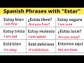 Learn 40 sentences with the spanish verb estar