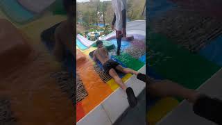 This Guy Was stuck in the Waterslide 😆😅🤣 #waterpark #waterslide #slide #shorts