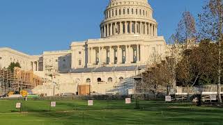 Abd Kongre Binası Önünde 46. Başkanın Yemin Töreni Için Hazırlıklar Devam Ediyor