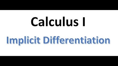 MAT220 Implicit Differentiation part 1