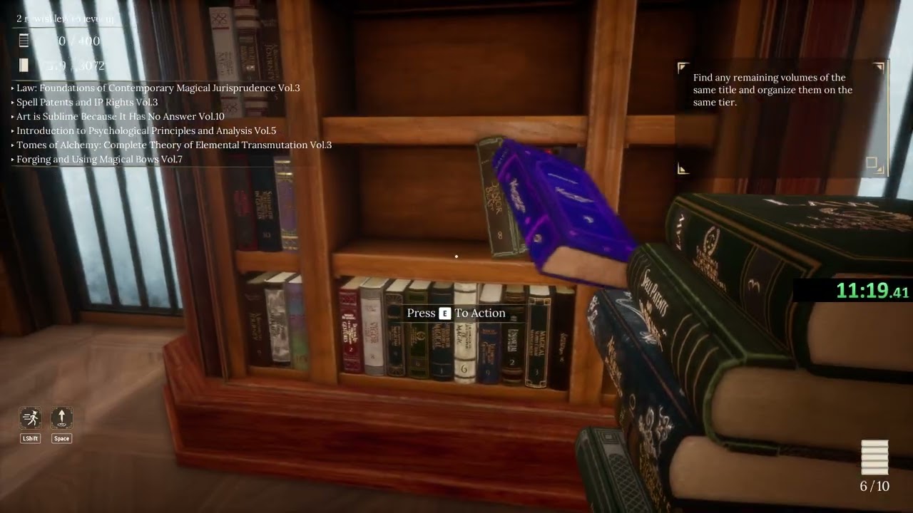 ⁣Librarian: Tidy up the Arcane Library! Unsorted% Speedrun 56:29