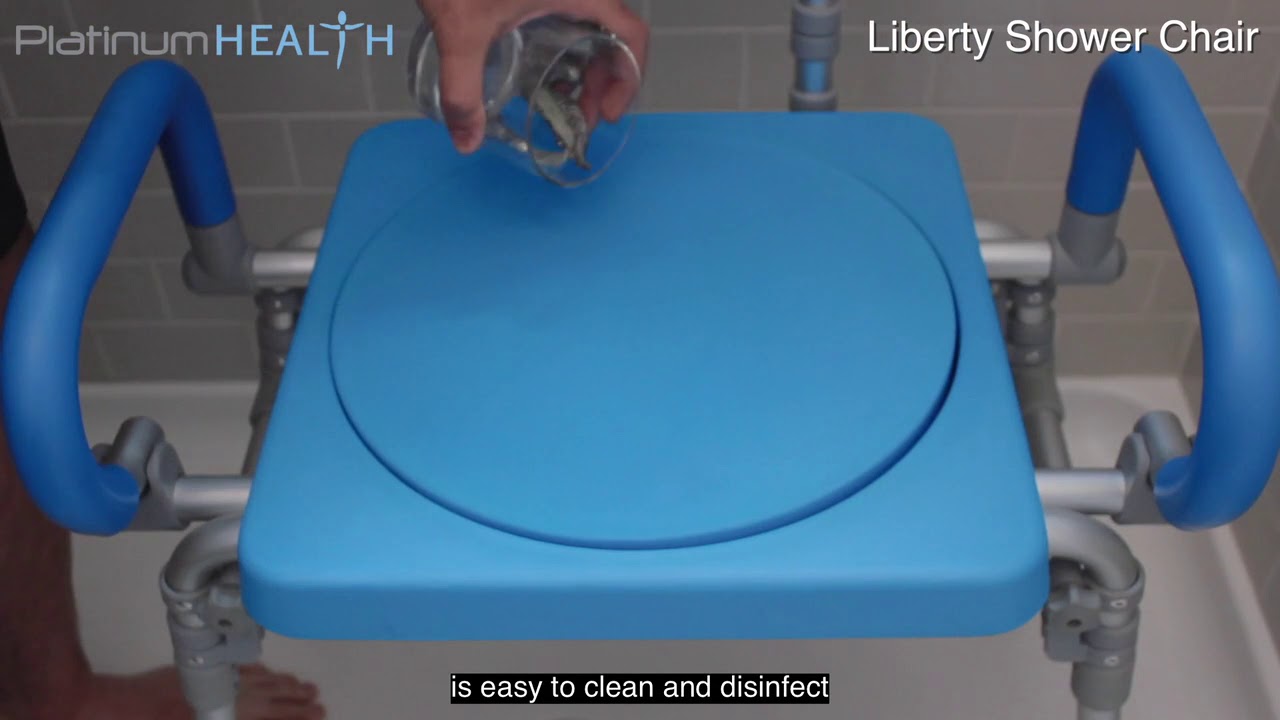 Liberty Folding Shower Chair with Swivel Seat YouTube