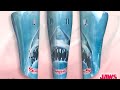 Limb-art prosthetic leg cover - Jaws themed