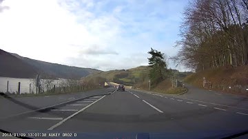 Dashcam Snake Pass A57 near miss!