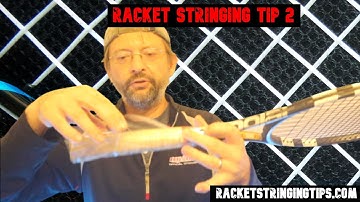Racket Stringing Tip 2 - Stringing During Covid / clean grip hack  #tennisduringcovid