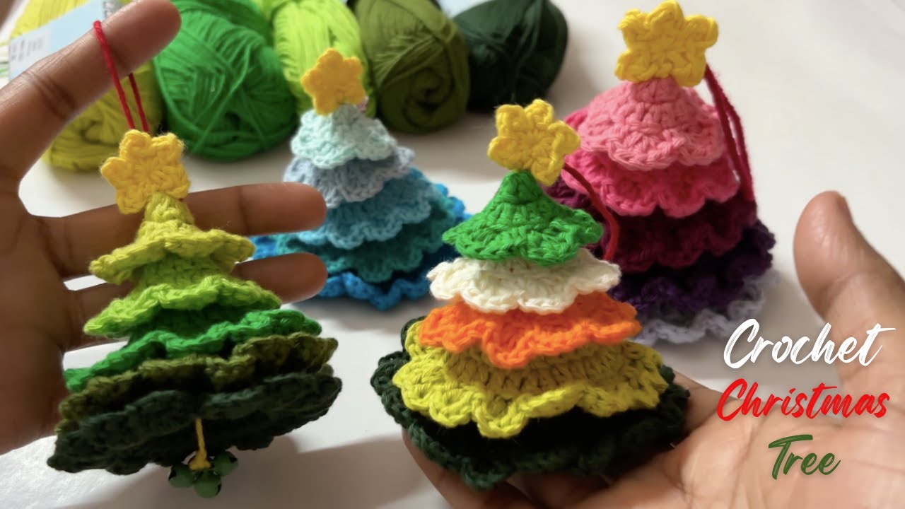 🎄🌟 Easy Crochet Christmas Tree for Beginners | DIY Crochet Christmas Decoration & Gift Ideas 🎅🎁