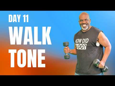 Day 11 Walk & Tone Full Body Dumbbell Strength No Repeats!