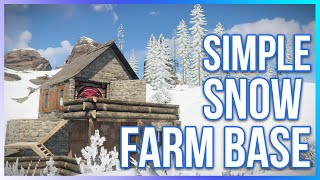 Vice&#39;s Simple Snow Farm Base - 2x2 w/ Mini Hangar